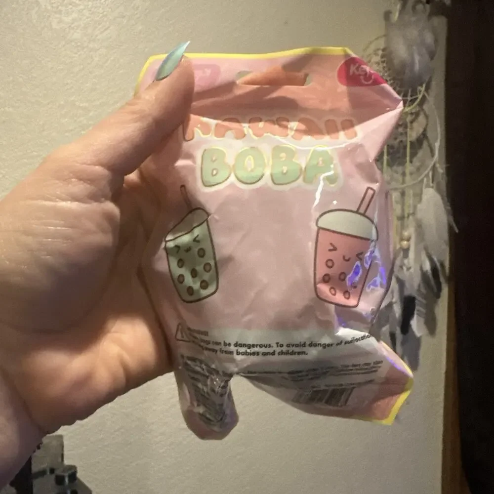 Keycraft Kawaii Boba Squishy Fidget Toy Green Bubble Tea Sealed